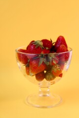 fruit salad with strawberries in bowl