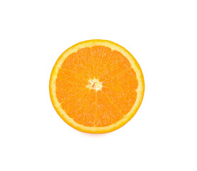 Orang half isolated on white background.