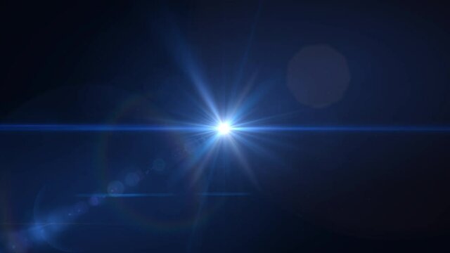 Optical lens flare effect. 4K resolution. Very high quality and realistic.on black background