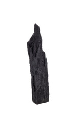 Natural wood charcoal isolated on a white background.
