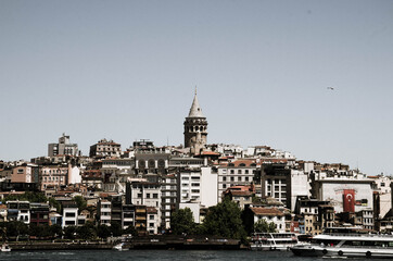 View from bridge to Galata Tower