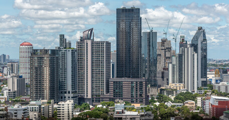 Skyline of the Thong Lo district in downtown Bangkok