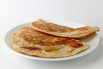 Calzone on a white background