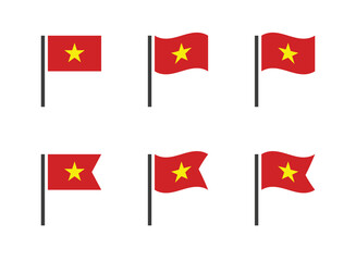 Flag of the Socialist Republic of Vietnam icons set, Vietnam flag symbols