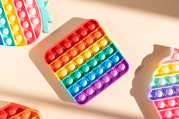 Rainbow Pop It Bubble Sensory Fidget Toy