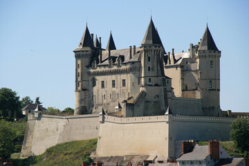 medieval and renaissance castle in saumur (france) 