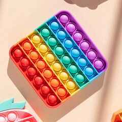 Rainbow Pop It Bubble Sensory Fidget Toy