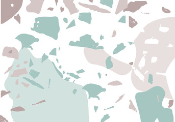 Terrazzo modern abstract template. Pink and grey