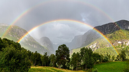 Rainbow, Stalheim Fjord, Norway