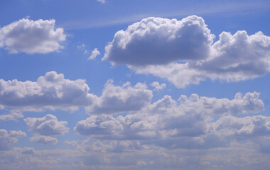 Fototapeta na wymiar Clouds in the blue sky. Sky background. Sky texture.