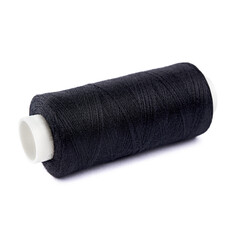 Sewing threads. Spool of thread with on white isolated background. Multicolor sewing threads background.