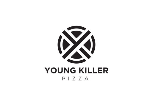 Monogram Letter Logo Minimalist - Young Killer Pizza