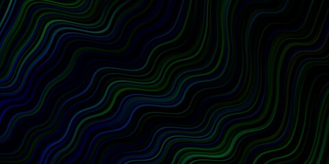 Light Blue, Green vector pattern with curves.