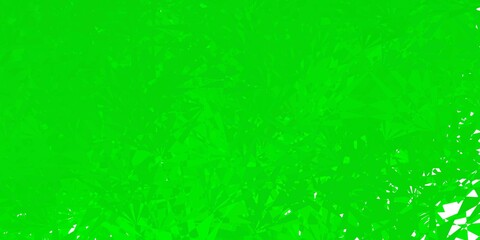 Dark green vector template with triangle shapes.