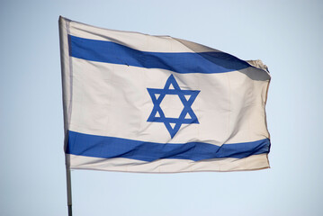 Flag of Israel on a pol