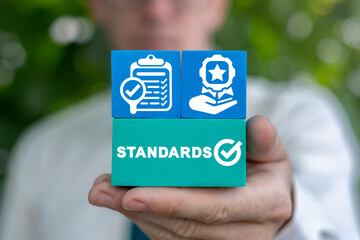 Concept of standards quality certification. Standard compliance.