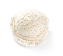 Ice cream isolated. Ice cream for package design. Scoop of ice cream on white background.