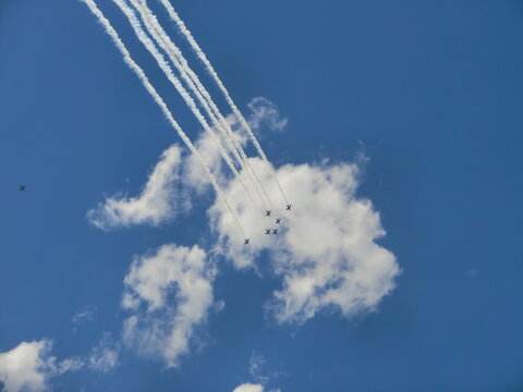 jets in the blue sky - Powered by Adobe