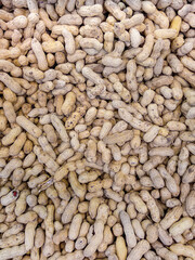 Full frame of in shell peanuts. Vertical layout.