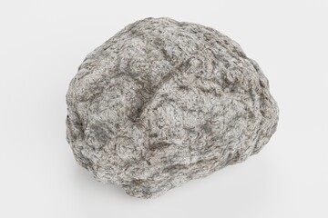 Realistic 3D Render of Rock Stone