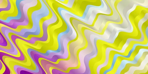 Fototapeta premium Light Multicolor vector texture with curves.