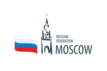 Vector Russia sign drawn by hand on a white background