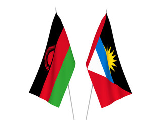 Antigua and Barbuda and Malawi flags