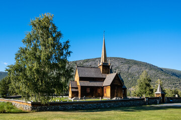 Fototapeta na wymiar Lom stavkyrkje, Lom, Norway