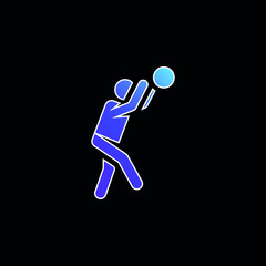 Basketball Player blue gradient vector icon