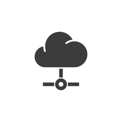 Cloud network icon for web and mobile UI design. Cloud computing sign.