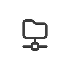 Archive directory icon. Folder network, directory tree symbol for web and mobile UI design.