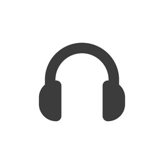 Fototapeta na wymiar Headphones icon. Audio, sound symbol for web and mobile UI design element.