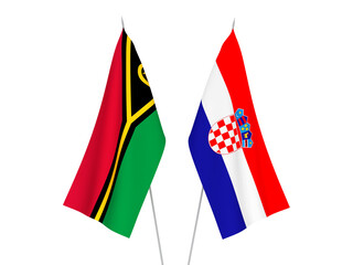Croatia and Republic of Vanuatu flags