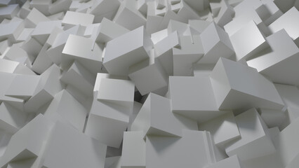 Arrière-plan avec cubes blanc. rendu 3D