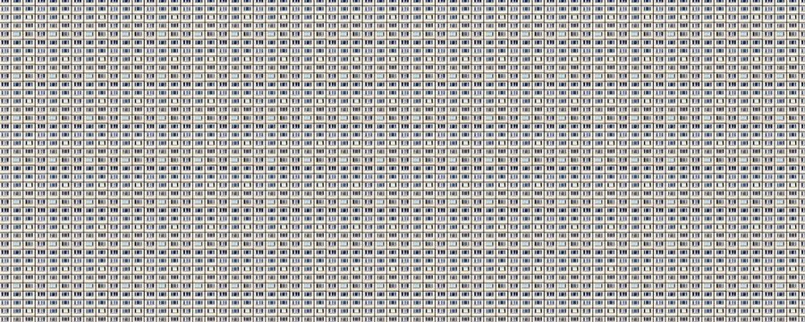 concept to anonymous apartments in buildings, photomontage with repetition enes picture with single windows to a huge block, boredom, monotony and uniformity