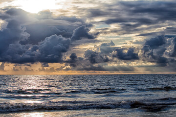 Clouds over a beach during pre-monsoon