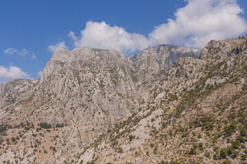 Beautiful mountains near the town of Kotor. Montenegro 