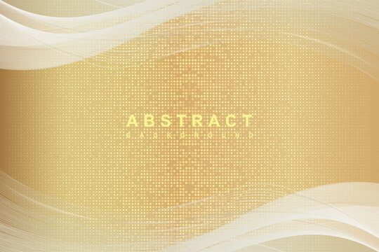 Elegant abstract gold background with shiny elements cream shade