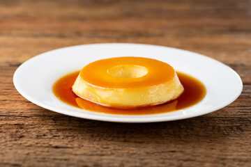 Milk Pudding or Pudim de leite. Traditional brazilian dessert.