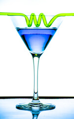 Cocktail glass on white background