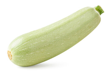 Zucchini close-up on a white background. Isolated