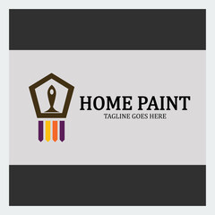 Home paint logo design template. Vector illustration