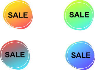 Sale buttons for vector illustration