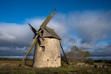 Fototapeta na wymiar Windmill, Gotland, Sweden