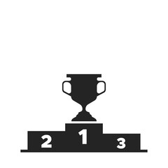 Winners podium. Pedestal. Vector illustration.