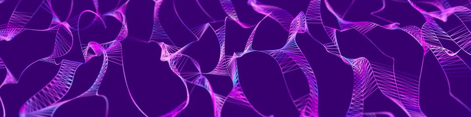 Polygonal background with dots and lines. Network connection structure. Science and technology. 3d