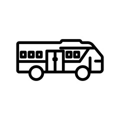 Bus icon. outline style icon. simple illustration. Editable stroke. Design template vector