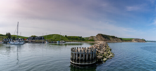 panorama of the picturesque harbor and marina at Ejerslev Lynd in northern Denmark © makasana photo
