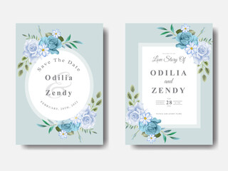 Fototapeta na wymiar Wedding Cards Template Floral Design