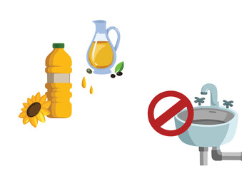 Illuustration set vector oils